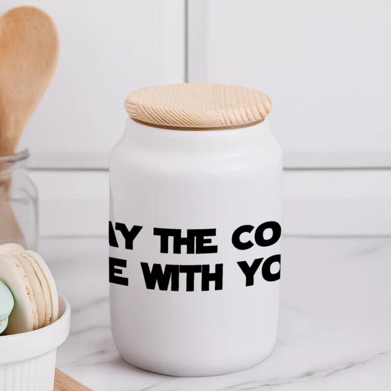 Computer / Developer / Geek / Code / Funny Panoramic Cookie Jar with Wooden Lid