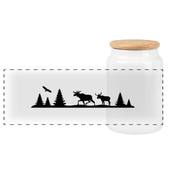 Landschaft - Schweden, Norwegen - Panorama Keksdose mit Holzdeckel - Weiß - Vorne