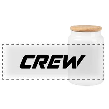 équipage - Boîte à biscuits avec couvercle en bois - blanc - Devant