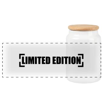 Limited Edition - Panoramic Cookie Jar with Wooden Lid - white - Front