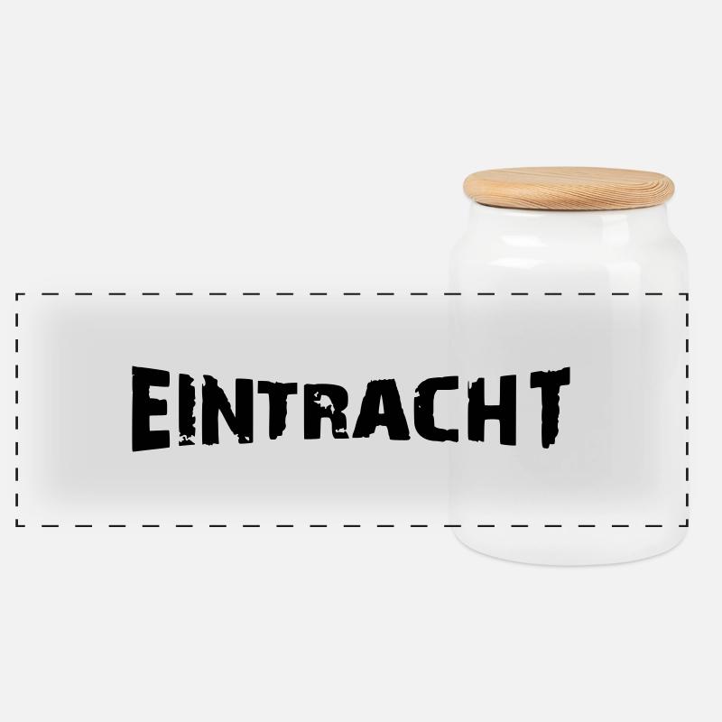 Eintracht 02 - Panorama Keksdose mit Holzdeckel - Weiß