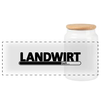 Landwirt // Landwirtin // Bauer // Bäuerin Agronom - Panorama Keksdose mit Holzdeckel - Weiß - Vorne