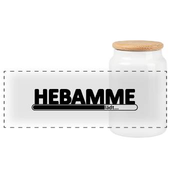 Hebamme // Mutter Begleitung // Geburtshilfe - Panorama Keksdose mit Holzdeckel - Weiß - Vorne