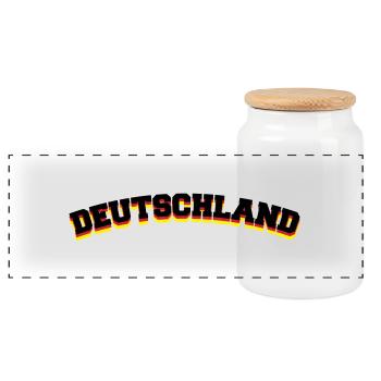 deutschland2 - Panorama Keksdose mit Holzdeckel - Weiß - Vorne