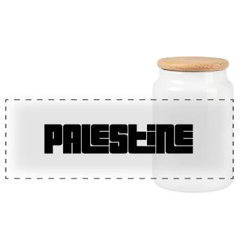Palestine - Boîte à biscuits avec couvercle en bois - blanc - Devant