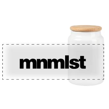 mnmlst / Minimalist - Panorama Keksdose mit Holzdeckel - Weiß - Vorne