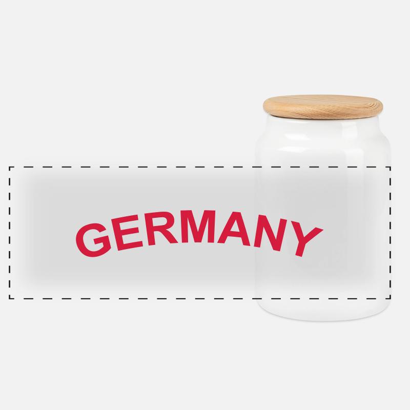 Germany - Panorama Keksdose mit Holzdeckel - Weiß