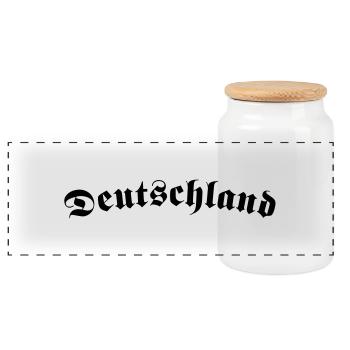 deutschland1 - Panorama Keksdose mit Holzdeckel - Weiß - Vorne