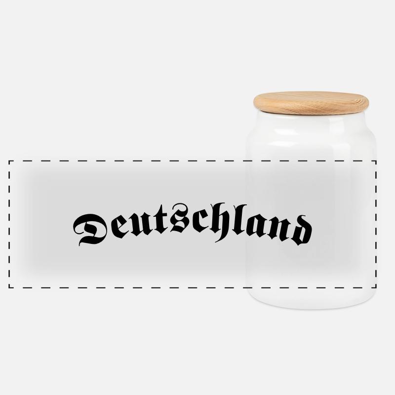 deutschland1 - Panorama Keksdose mit Holzdeckel - Weiß
