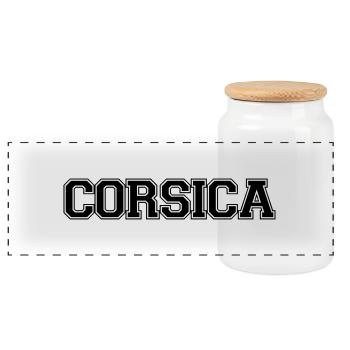Corsica Name - Boîte à biscuits avec couvercle en bois - blanc - Devant