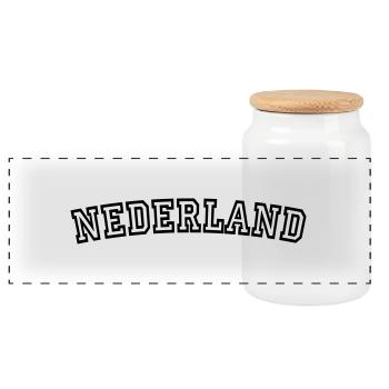 nederland / holland / oranje - Boîte à biscuits avec couvercle en bois - blanc - Devant