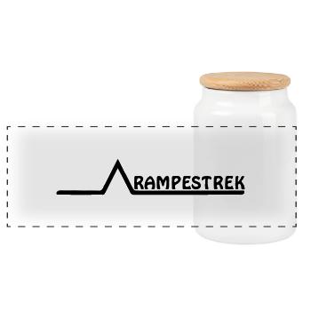 Ligne de rampe - Boîte à biscuits avec couvercle en bois - blanc - Devant