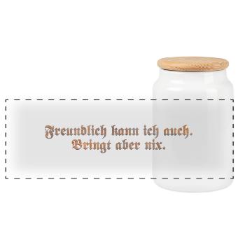 Je peux aussi être amical - Boîte à biscuits avec couvercle en bois - blanc - Devant