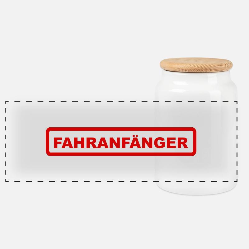 Fahranfänger - Panorama Keksdose mit Holzdeckel - Weiß