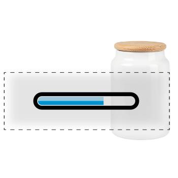 downloading - Panoramic Cookie Jar with Wooden Lid - white - Front
