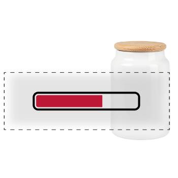 loading_1___f2 - Panoramic Cookie Jar with Wooden Lid - white - Front