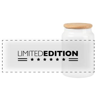 Cool Star Limited Edition Design - Boîte à biscuits avec couvercle en bois - blanc - Devant