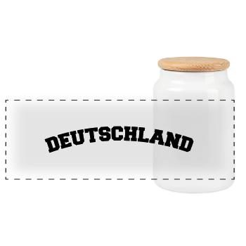 deutschland - Panorama Keksdose mit Holzdeckel - Weiß - Vorne