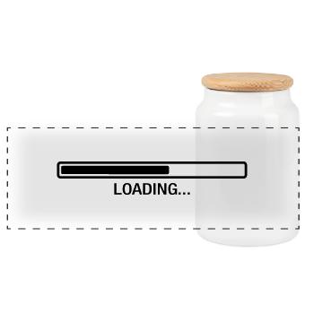 loading_bar_f1 - Panorama Keksdose mit Holzdeckel - Weiß - Vorne