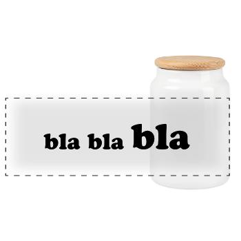 bla_bla_bla - Panorama Keksdose mit Holzdeckel - Weiß - Vorne