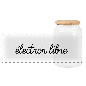 Electron Libre - Boîte à biscuits avec couvercle en bois - blanc - Devant