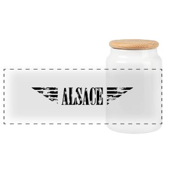 T-shirt Alsace Force - Panoramic Cookie Jar with Wooden Lid - white - Front