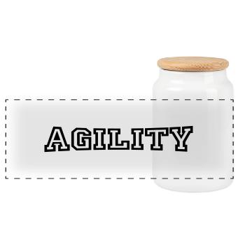 agility - Panorama Keksdose mit Holzdeckel - Weiß - Vorne