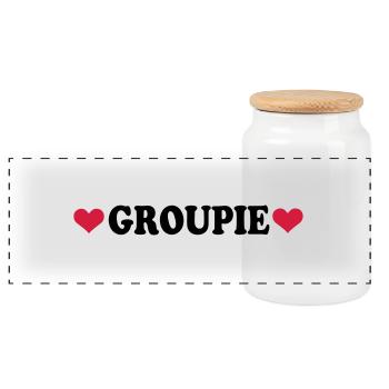 Groupie - Band - Panorama Keksdose mit Holzdeckel - Weiß - Vorne