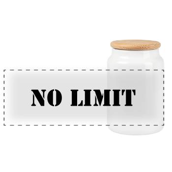 no_limit_01 - Boîte à biscuits avec couvercle en bois - blanc - Devant