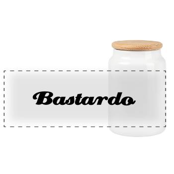 bastardo - Boîte à biscuits avec couvercle en bois - blanc - Devant