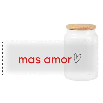mas amor - Panorama Keksdose mit Holzdeckel - Weiß - Vorne