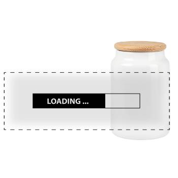 Loading - Panorama Keksdose mit Holzdeckel - Weiß - Vorne