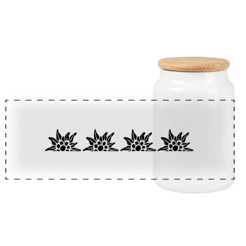 edelweiss - Panorama Keksdose mit Holzdeckel - Weiß - Vorne