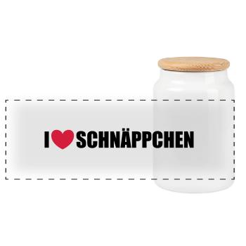 Schnäppchen - Panorama Keksdose mit Holzdeckel - Weiß - Vorne