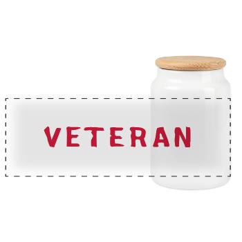 veteran_vec_1 fr - Boîte à biscuits avec couvercle en bois - blanc - Devant