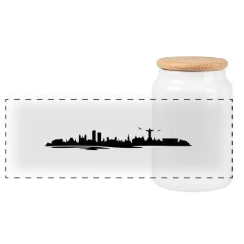 Skyline - Rio de Janeiro - Panorama Keksdose mit Holzdeckel - Weiß - Vorne