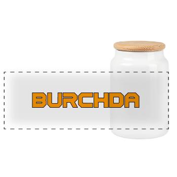 Burchda - Panorama Keksdose mit Holzdeckel - Weiß - Vorne