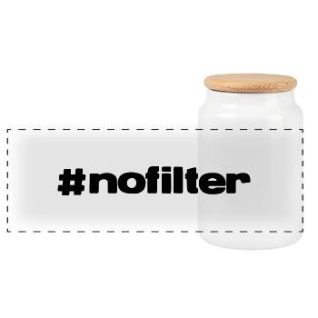 #nofilter - Panorama Keksdose mit Holzdeckel - Weiß - Vorne