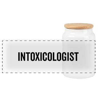 Intoxicologue - Boîte à biscuits avec couvercle en bois - blanc - Devant
