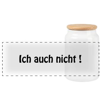 schizo2 - Boîte à biscuits avec couvercle en bois - blanc - Devant
