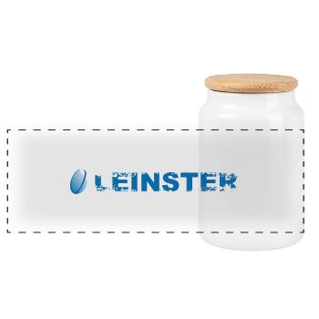 leinster png - Panoramic Cookie Jar with Wooden Lid - white - Front