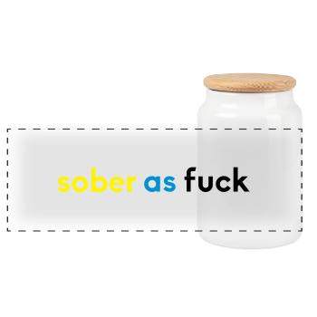 sober 2 - Panorama Keksdose mit Holzdeckel - Weiß - Vorne