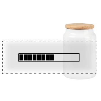 barre de chargement à personnaliser - Boîte à biscuits avec couvercle en bois - blanc - Devant