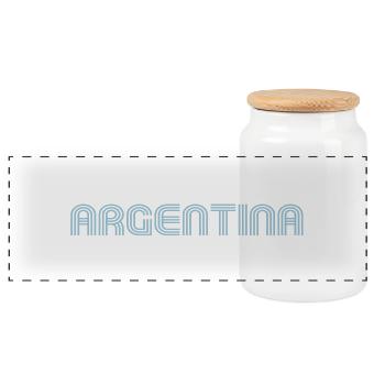 Argentine 70 fontes - Boîte à biscuits avec couvercle en bois - blanc - Devant