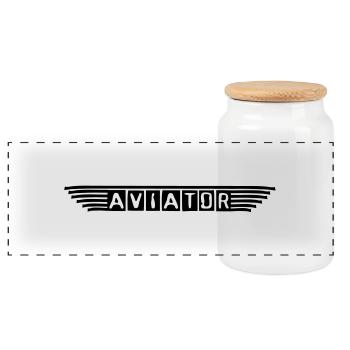 aviator_vec_1 de - Panorama Keksdose mit Holzdeckel - Weiß - Vorne