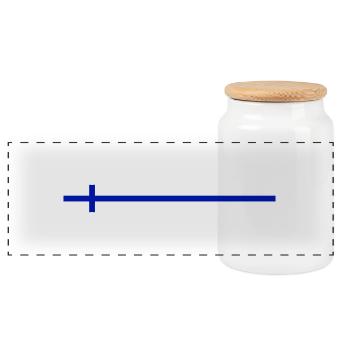 Icône du drapeau de la Finlande - Boîte à biscuits avec couvercle en bois - blanc - Devant