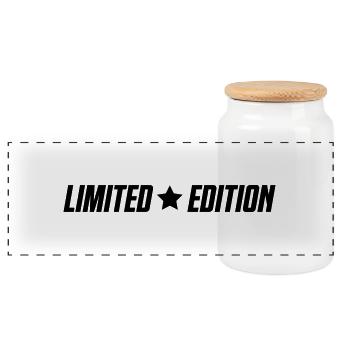 Édition limitée Star - Boîte à biscuits avec couvercle en bois - blanc - Devant