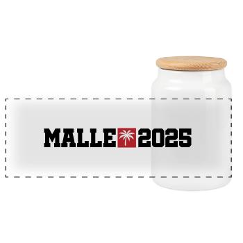 Malle 2025 - Panoramic Cookie Jar with Wooden Lid - white - Front