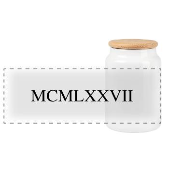 1977 - Panorama Keksdose mit Holzdeckel - Weiß - Vorne