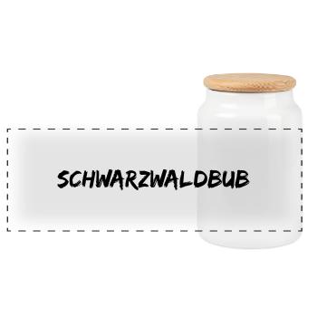 Schwarzwaldbub - Panorama Keksdose mit Holzdeckel - Weiß - Vorne